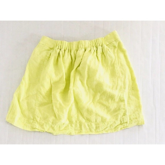 J Crew | Women Boardwalk Linen Skirt Size 4 Green A-line Silhouette Lined Mini - Picture 7 of 11